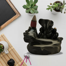 Smoke Fountain Ganesha Idol Decoration Items With 8 Pc Backflow Incense Cones Sticks