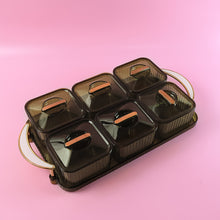 Premium Serving Set With Tray And Lids 400ml Approx (6 Pc)