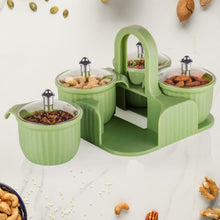 Dryfruit Serving Tray Set With Lid  4 Jar