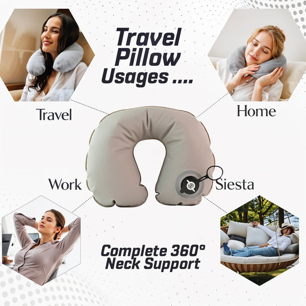 Premium Inflatable Travel Neck Pillow