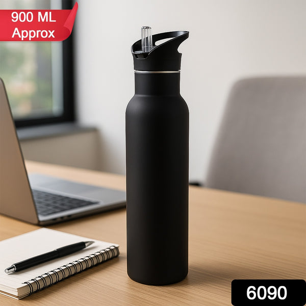 Sports Water Bottle  Matte Finish Leak-proof Reusable Bottle 900 Ml Approx (1 Pc)