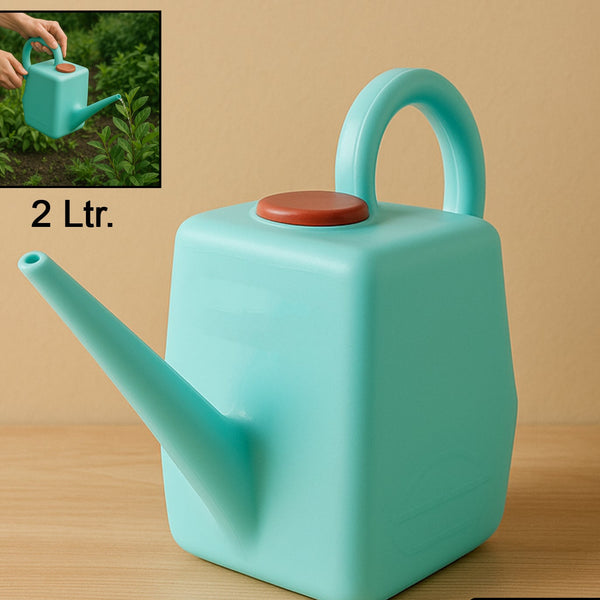 2 Litre Heavy-duty Plastic Gardening Watering Can With Long Spout  Ergonomic Handle