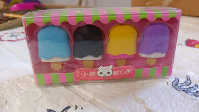 Ice Cream Eraser Set For Kids Educational Stationary Kit School Supplies (1 Set 4 Pc)