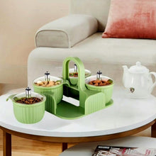 Dryfruit Serving Tray Set With Lid  4 Jar