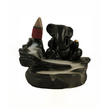 Smoke Fountain Ganesha Idol Decoration Items With 8 Pc Backflow Incense Cones Sticks