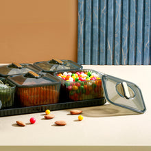 Premium Serving Set With Tray And Lids 400ml Approx (6 Pc)